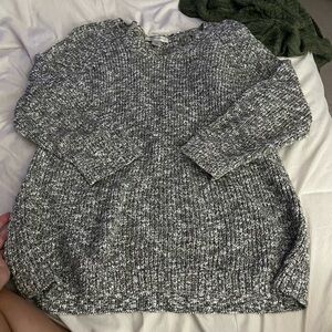 Xl sweater great+white weave mix